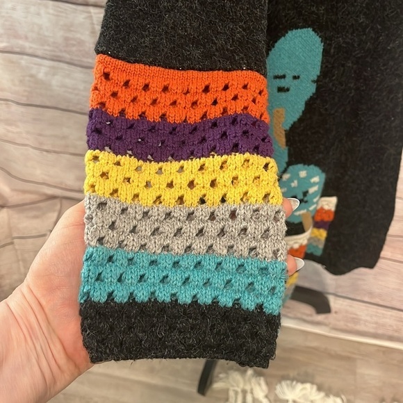 Vintage 1990’s Cardigan Sweater Crochet Trim Freeze Trees Size L/XL Pinkalicious - Picture 5 of 9